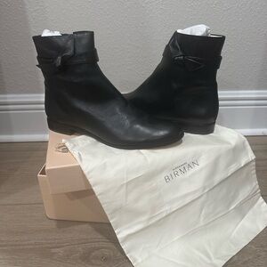 Alexandre Birman Black Ankle Boots with Bow Detail